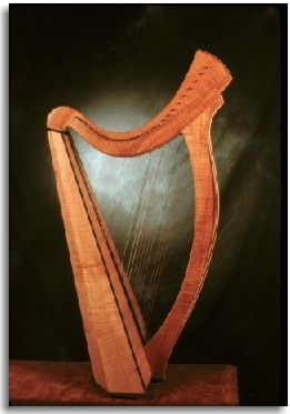 Celtic Harp of Flamed Maple